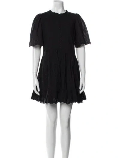 Pre-owned Caroline Constas Crew Neck Mini Dress W/ Tags In Blue