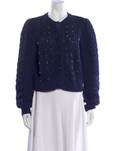 Pre-owned Caroline Constas Crew Neck Sweater In Blue