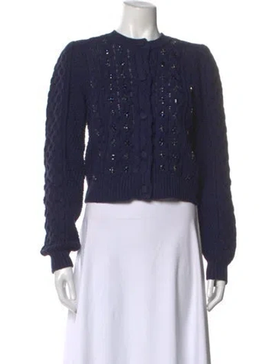 Pre-owned Caroline Constas Crew Neck Sweater W/ Tags In Blue