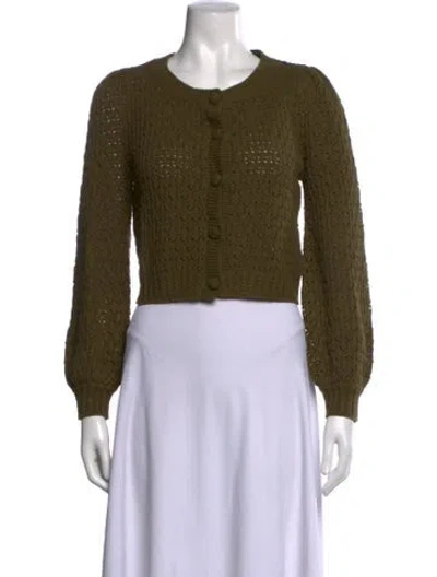 Pre-owned Caroline Constas Crew Neck Sweater W/ Tags In Green