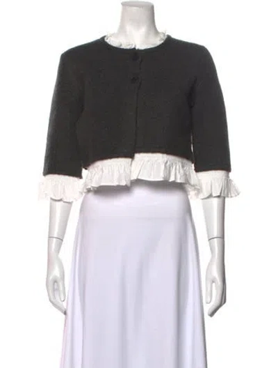 Pre-owned Caroline Constas Crew Neck Sweater W/ Tags In Grey