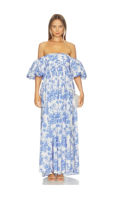Caroline Constas Emilia Maxi Dress In Blue