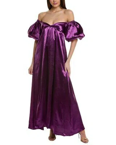 Pre-owned Caroline Constas Enya Gown Women's In Purple