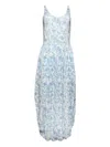 Caroline Constas Floral-pattern Maxi Dress In Blue