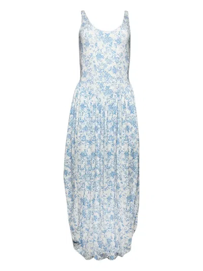 CAROLINE CONSTAS FLORAL-PATTERN MAXI DRESS
