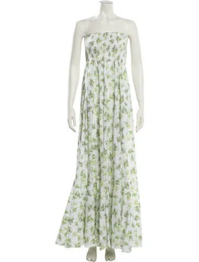 Pre-owned Caroline Constas Floral Print Long Dress In Multi
