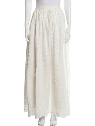 Pre-owned Caroline Constas Floral Print Long Skirt In Neutrals