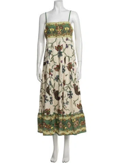 Pre-owned Caroline Constas Floral Print Midi Length Dress W/ Tags In Multicolor