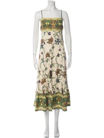 Pre-owned Caroline Constas Floral Print Midi Length Dress W/ Tags In Multicolor
