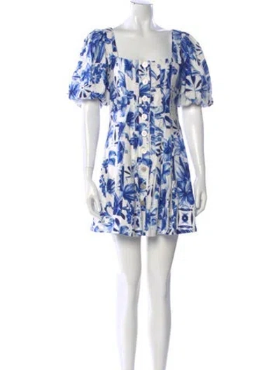 Pre-owned Caroline Constas Floral Print Mini Dress In Multi