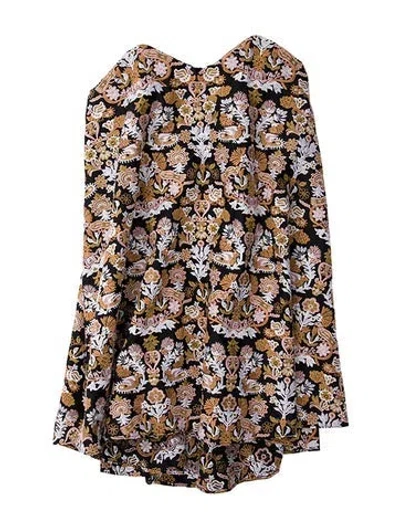 Pre-owned Caroline Constas Floral Print Mini Dress In Multi