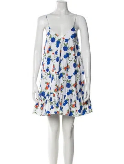 Pre-owned Caroline Constas Floral Print Mini Dress In Multi