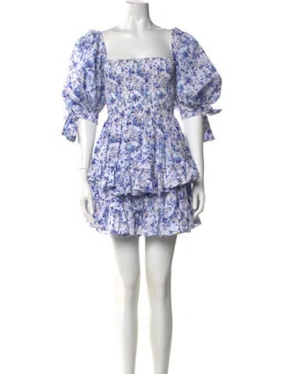 Pre-owned Caroline Constas Floral Print Mini Dress In Multi