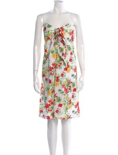 Pre-owned Caroline Constas Floral Print Mini Dress In Multi