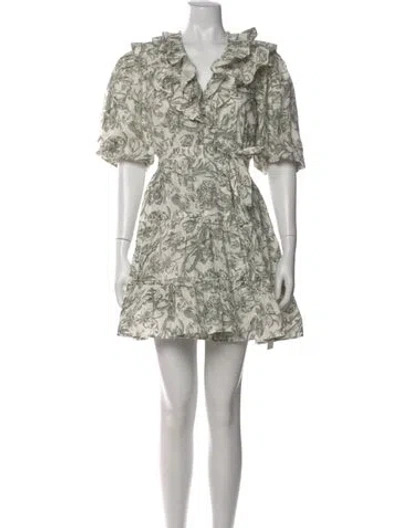 Pre-owned Caroline Constas Floral Print Mini Dress In Multi