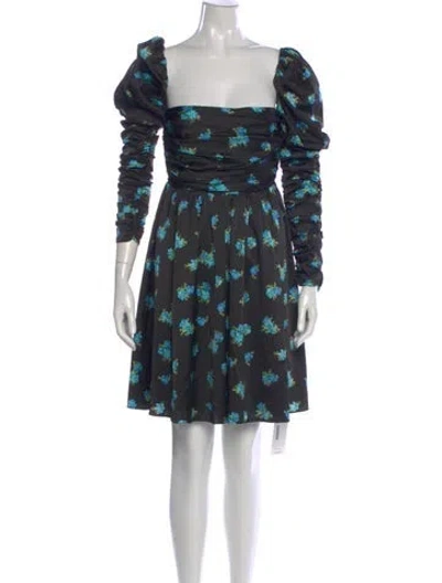 Pre-owned Caroline Constas Floral Print Mini Dress In Multi