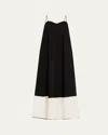 Caroline Constas Giulia Two-tone Strapless Midi Dress In Giulia Dress