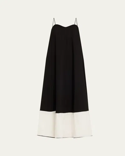 Caroline Constas Giulia Two-tone Strapless Midi Dress In Giulia Dress