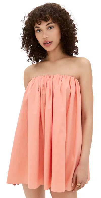 Caroline Constas Goldie Mini Dress Peach Pink