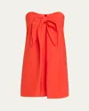 Caroline Constas Kaia Strapless Mini Dress In Red