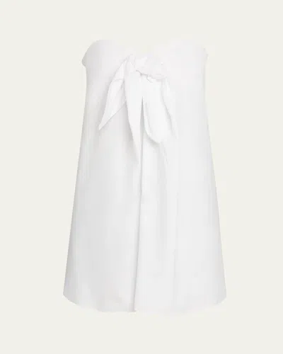 Caroline Constas Kaia Strapless Mini Dress In White