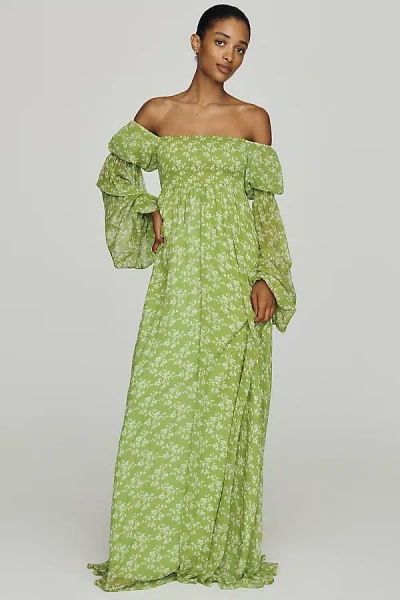 Caroline Constas Kinsley Maxi Dress In Green