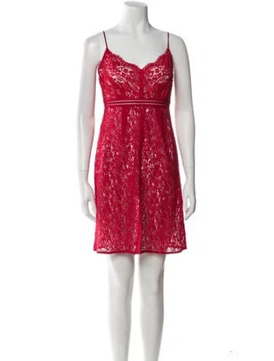 Pre-owned Caroline Constas Lace Pattern Mini Dress In Multi