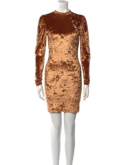 Pre-owned Caroline Constas Lace Pattern Mini Dress In Orange