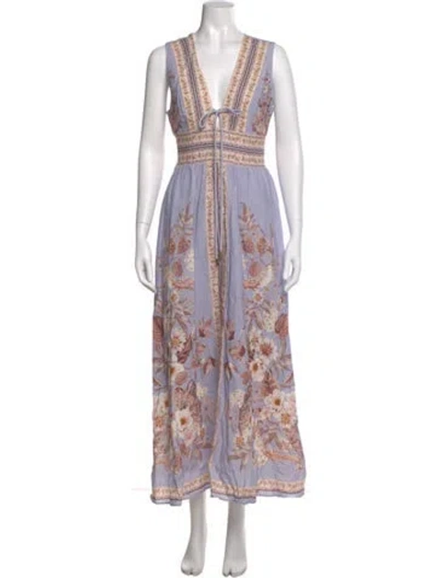 Pre-owned Caroline Constas Linen Long Dress In Multi