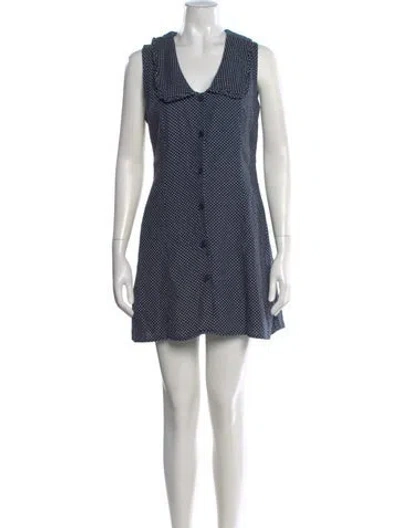 Pre-owned Caroline Constas Linen Mini Dress In Black