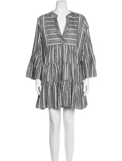 Pre-owned Caroline Constas Linen Mini Dress In Multi