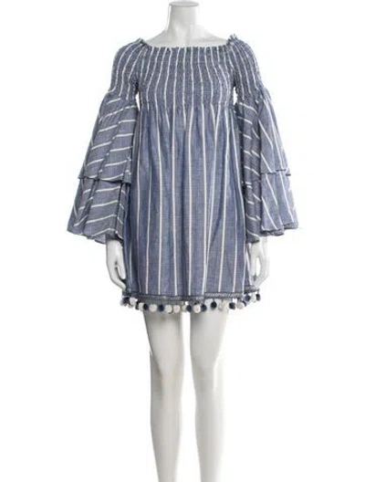 Pre-owned Caroline Constas Linen Mini Dress W/ Tags In Multi