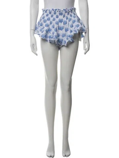 Pre-owned Caroline Constas Linen Mini Shorts In White