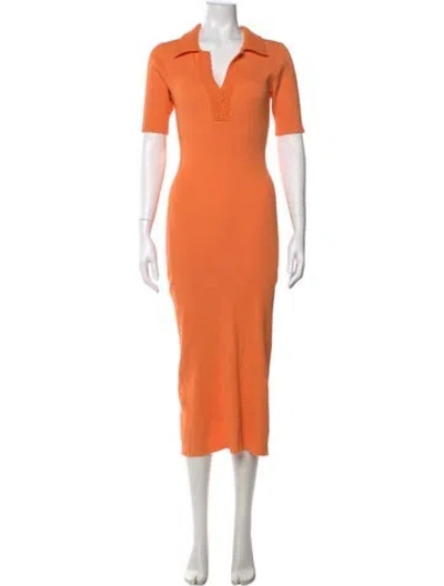 Pre-owned Caroline Constas Long Dress In Orange