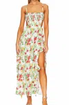Caroline Constas Margo Dress In Yellow Red Blanc Floral In Multi