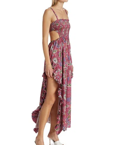 Caroline Constas Women's Margo Floral Ruffled Maxi Dress In Pink