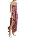 CAROLINE CONSTAS MARGO GOWN PINK ENCHANTED PAISLEY