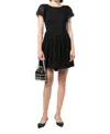 Caroline Constas Marguerite Mini Dress In Black In Black