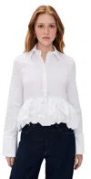Caroline Constas Marin Top White In White