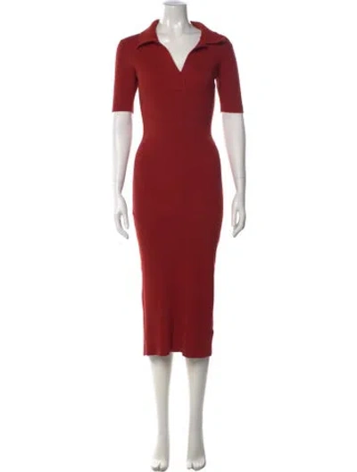 Pre-owned Caroline Constas Midi Length Dress In Red