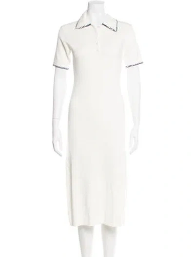 Pre-owned Caroline Constas Midi Length Dress W/ Tags In White