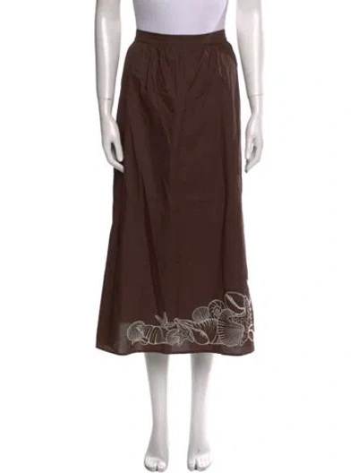 Pre-owned Caroline Constas Midi Length Skirt In Brown