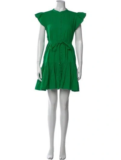 Pre-owned Caroline Constas Mini Dress In Green