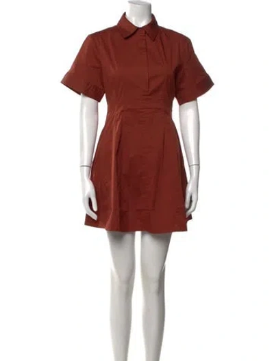 Pre-owned Caroline Constas Mini Dress In Orange