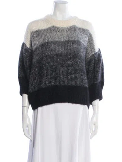 Pre-owned Caroline Constas Mohair Striped Sweater