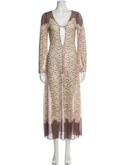 Pre-owned Caroline Constas Nylon Long Dress W/ Tags In White