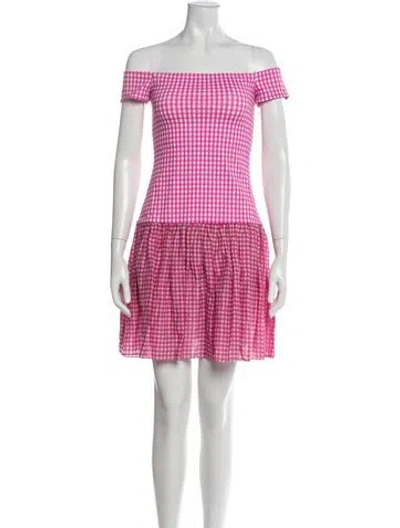Pre-owned Caroline Constas Nylon Mini Dress In Pink