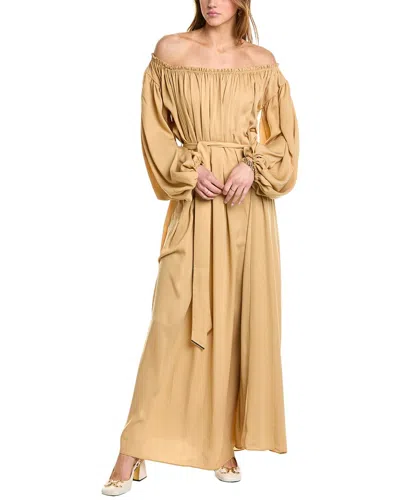 Caroline Constas Odessa Maxi Dress In Beige