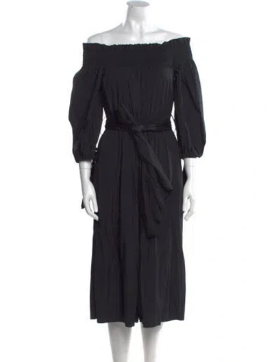 Pre-owned Caroline Constas Off-the-shoulder Jumpsuit In Black