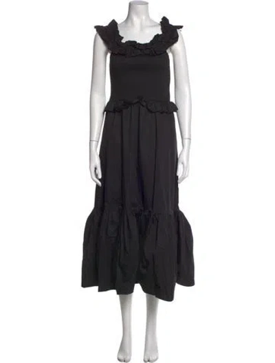 Pre-owned Caroline Constas Off-the-shoulder Long Dress W/ Tags In Black